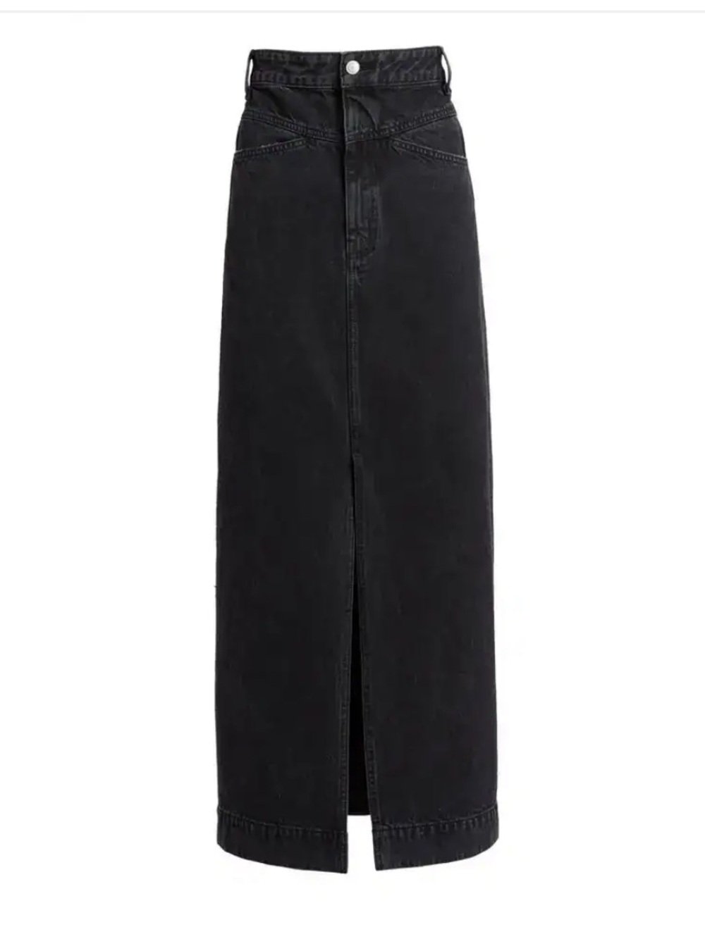 Khaite Neer Denim Skirt in Black Wash